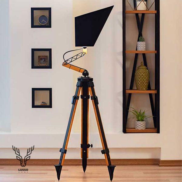 آباژور ایستاده چوبی فلزی مدرن مدل کرین A - تصویر 3
