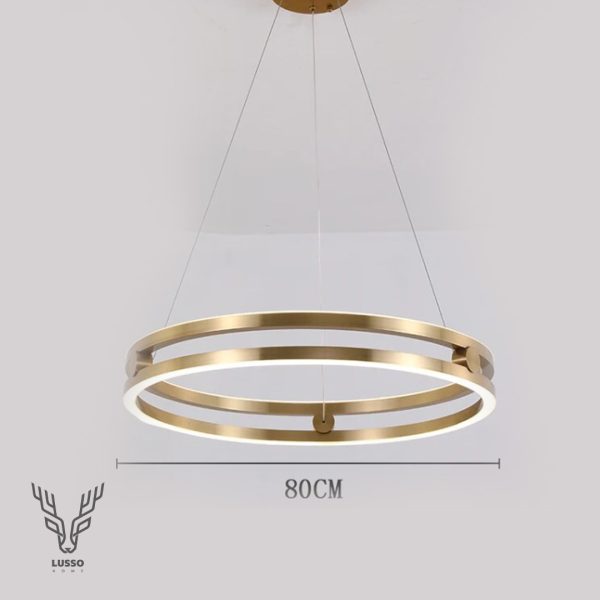 چراغ آویز مدرن فلزی گرد سایز 2 مدل D2051-800