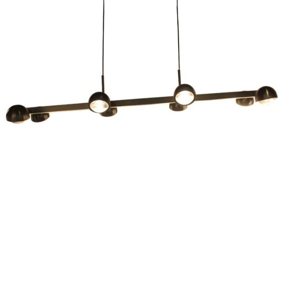 عکس چراغ آویز خطی 8 شاخه مدل P2452-8BBK