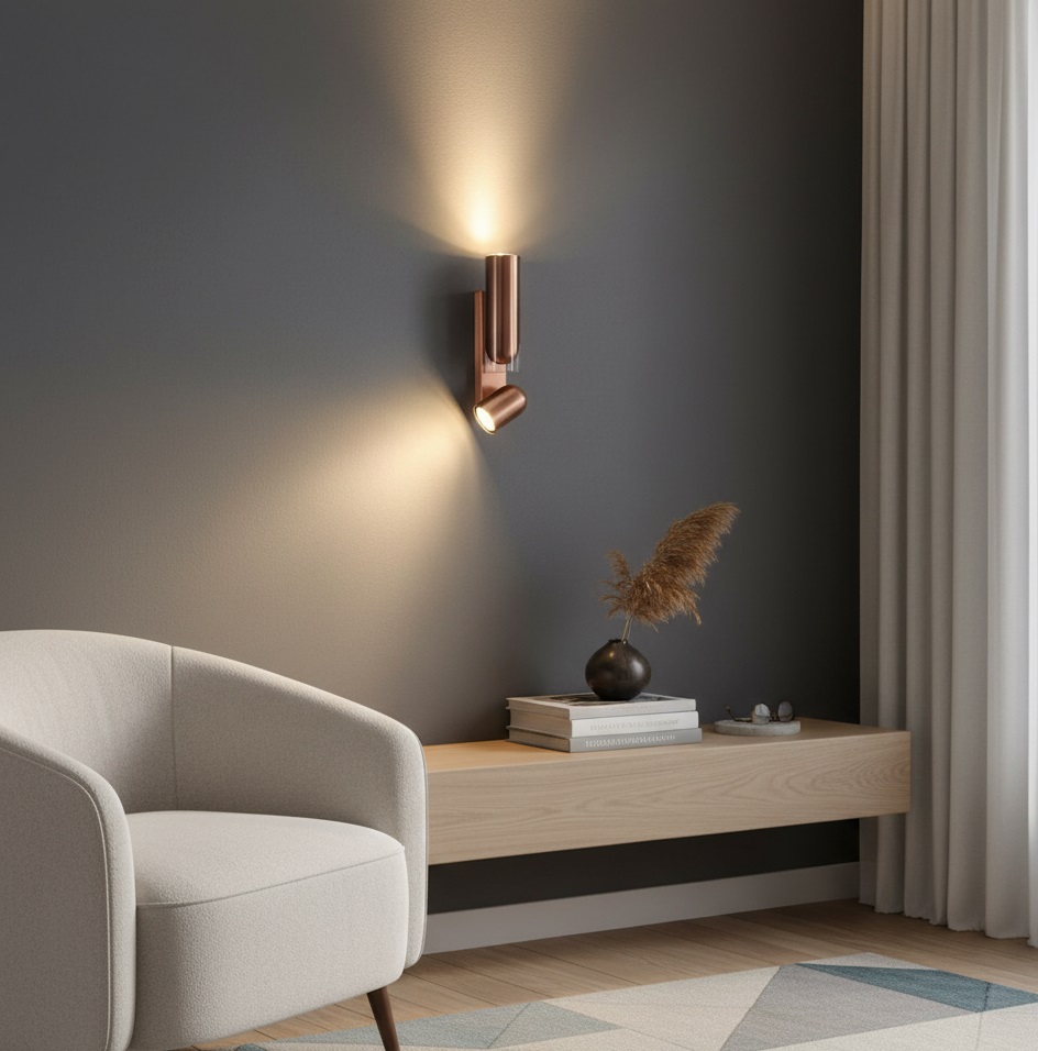عکس محیط دیوارکوب استوانه دو طرفه متحرک مدل ZD-1W